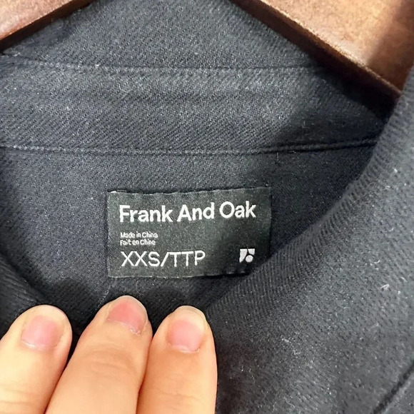 Frank and Oak shift dress womens XXS black oversized hidden button lagenlook art - Picture 5 of 11